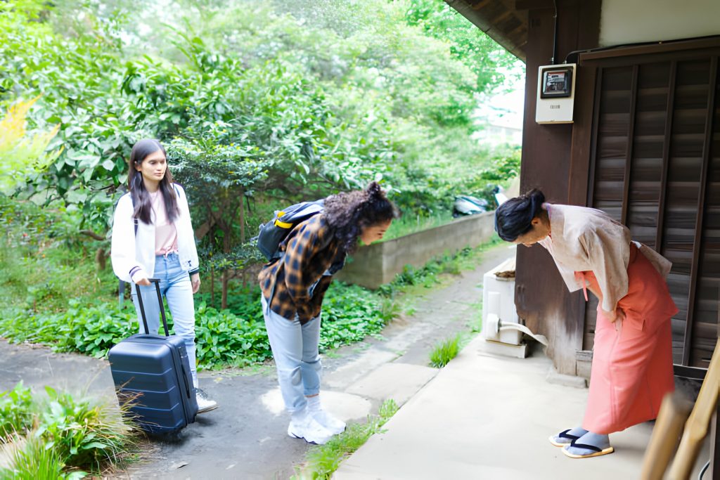 Tourists-Arriving-Suitcase-Luggage-Ryokan